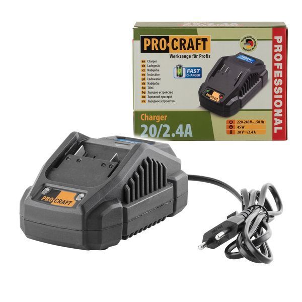 Набор аккумуляторного инструмента 2в1 Шуруповерт 180Нм Procraft PA18Pro BL + Болгарка Procraft PGA 22 125мм + 2АКБ 20В 8Ач + зарядное устройство Charger20/2.4A PA18ProBL_PGA22_2АКБ_8Аг фото