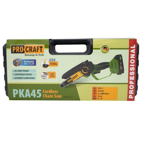 Набір 2в1 Procraft PKA45 + EP3.0R Акумуляторна міні пила 2 АКБ 20В Кейс з Подовжувачем до 120-300см  PKA45_2АКБ_2Аг_Кейс+EP3.0 фото