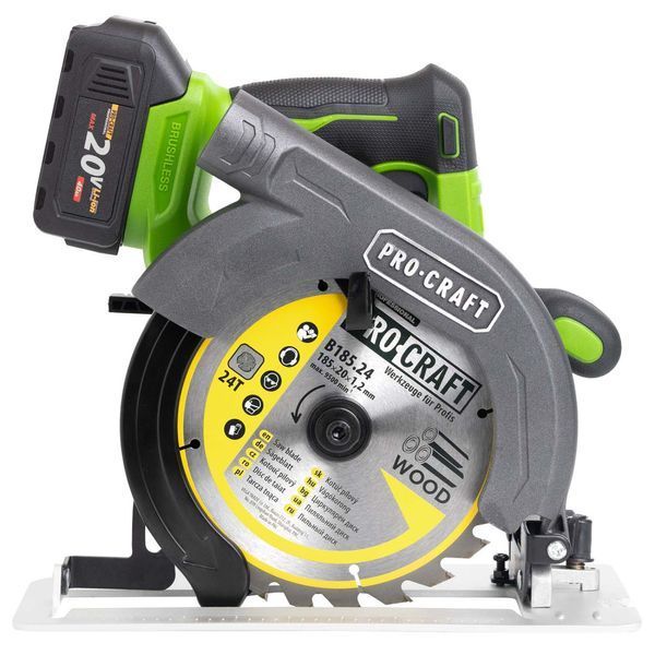 Бесщеточная аккумуляторная пила Procraft PCA36 20В, диск 185 мм, пропил 60 мм, без АКБ и ЗП PCA36 фото