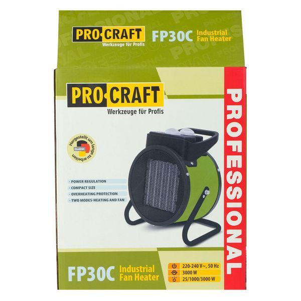 Керамический тепловентилятор Procraft FP30C 3000 Вт, 3 режима нагрева FP30C фото