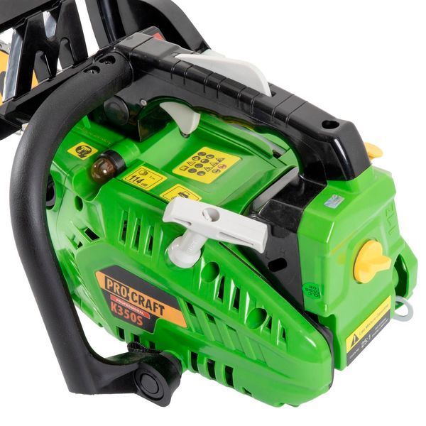 Бензопила одноручка Procraft K350S 25,4 см&sup3;, шина 30 см, ланцюг 3/8 LP, ручний запуск K 350S фото