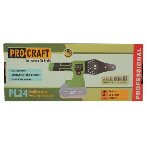 Акумуляторний паяльник Procraft PL24 20В 280Вт, 0&ndash;340&deg;C, 6 насадок, без АКБ та ЗП PL24 БЕЗ АКБ та ЗП фото