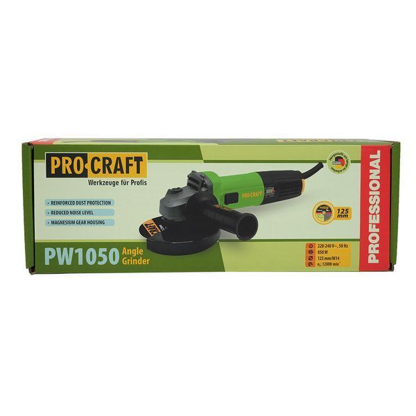 Кутошліфувальна машина Procraft PW1050 125 мм, 850 Вт, 12000 об/хв PW1050 фото