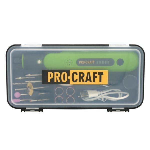 Мини-гравёр аккумуляторный Procraft PG8 8В, 5000&ndash;25000 об/мин, 21 насадка, зарядка Type-C PG8 фото