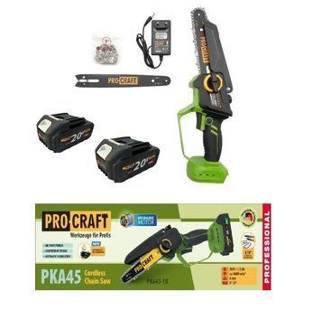 Аккумуляторная мини пила Procraft PKA45, 20 В, 2 АКБ 3 Ач, шины 6 и 8", Катронная коробка PKA45 2АКБ 3Аг КК фото