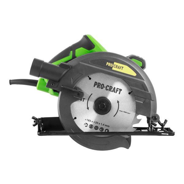 Дискова пила Procraft KR1400 1400 Вт, диск 185 мм, 5000 об/хв, паралельний упор KR1400 фото