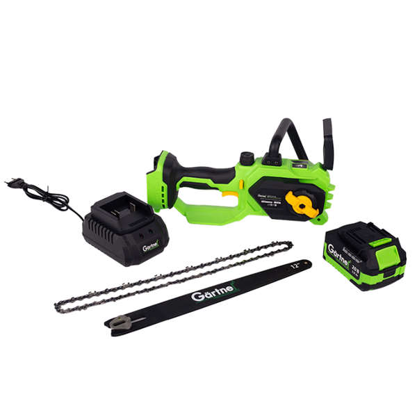 Акумуляторна пила G&auml;rtner GMCS-12 BL KIT 20В, шина 300 мм, безщіткова, 3Аг, міні ланцюгова GMCS-12 BL KIT фото