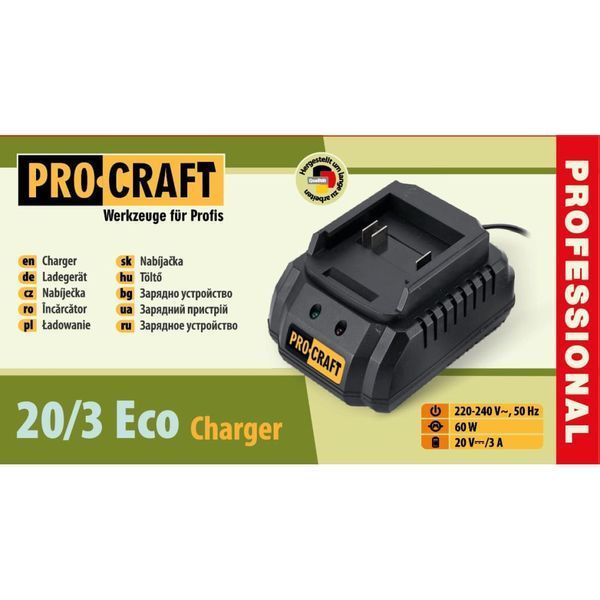 Аккумуляторная дисковая пила Procraft PCA32 2АКБ Battery20/4C 4А/час + Зарядное устройство для Charger20/3 Eco PCA32 2АКБ 4АгС ЗП Eco 3А фото