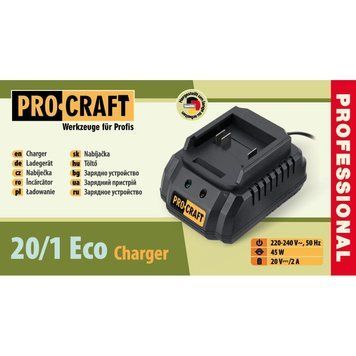 Зарядний пристрій Procraft Charger20/1 Eco 20В 2А для акумуляторів Procraft Charger20_1 Eco 20В 2А фото