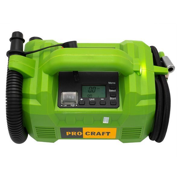 Насос-компрессор и дефлятор Procraft LK30 20 В, 10 бар, аккумуляторный насос и дефлятор, 3 насадки, без АКБ LK30 фото