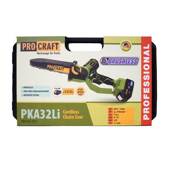 Садовый набор 3в1 Procraft PKA32Li+ES28Li+EP2.0R, аккумуляторная пилка, секатор, удлинитель 120&ndash;200 см PKA32Li+ES28Li+EP2.0R фото
